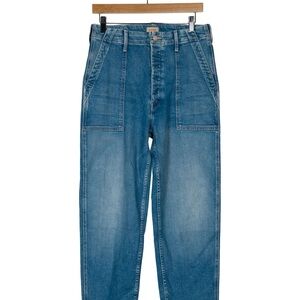 MOTHER Straight Leg Blue Denim Jeans